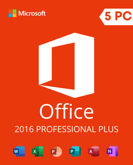 OFFICE 2016 PROFESSIONAL PLUS ACTIVATION KEY – 5 PC